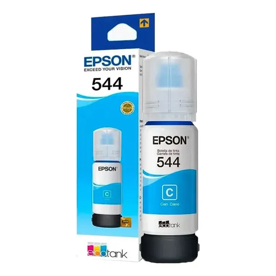 Botella De Tinta Epson T544220 Cyan Rinde 7500 Páginas 65ml