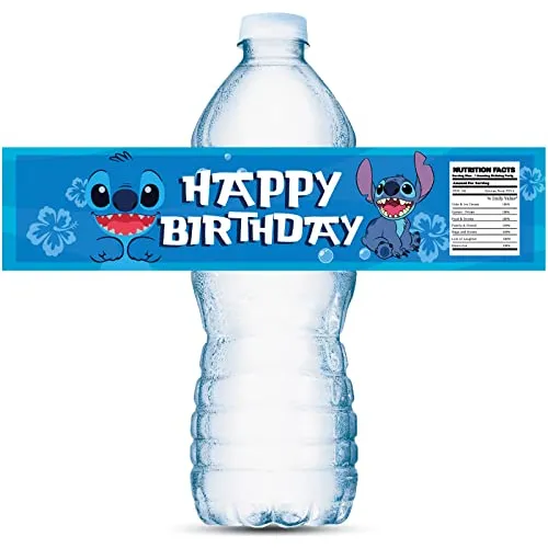 24 Etiquetas De Botellas De Agua Suministros De Fiesta ...