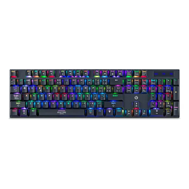 Teclado Gamer Mecanico Enkore Royale Rgb Switch Blue
