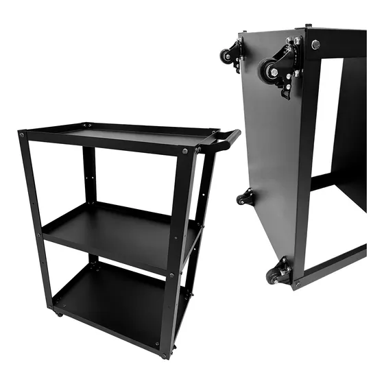 Carrinho Ferramentas 3 Prateleiras Com Rodas 40x60