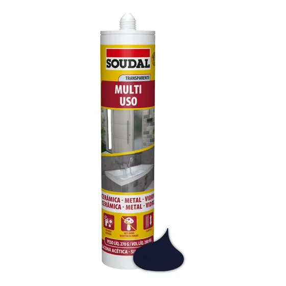 Silicona Acética Multiuso Black 320 Ml | Soudal