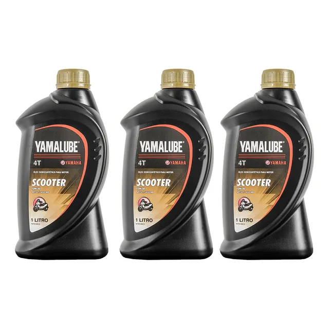 3 Litros Óleo Yamalube Scooter 4t 10w-40 Semissintético