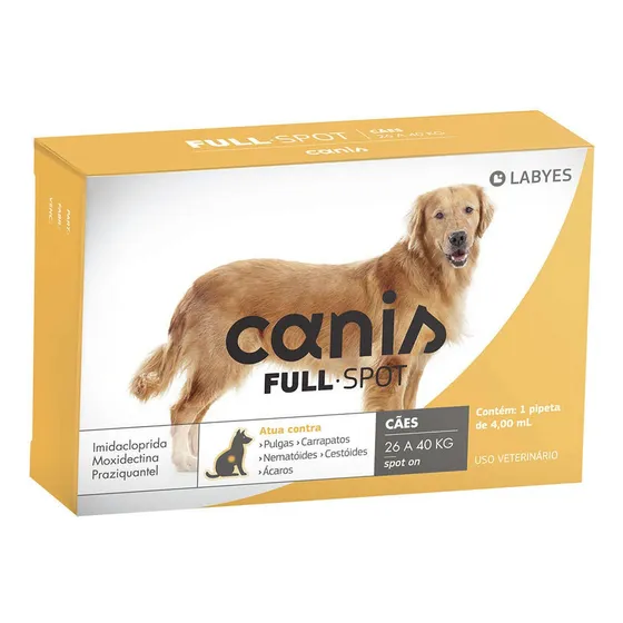 Canis Fullspot Antipulgas E Carrapatos Para Cães De 26 À 40k