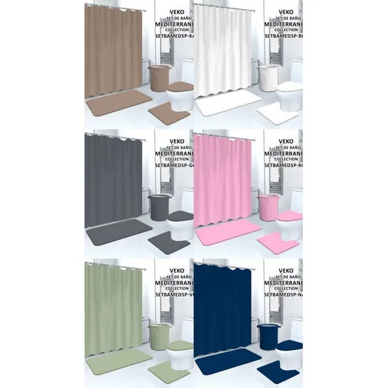 Cortina De Baño Alfombras - Diseño Unicolor