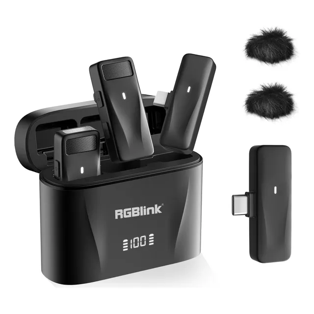 Micrófono Lavalier Inalámbrico Rgblink Compatible Con iPhone