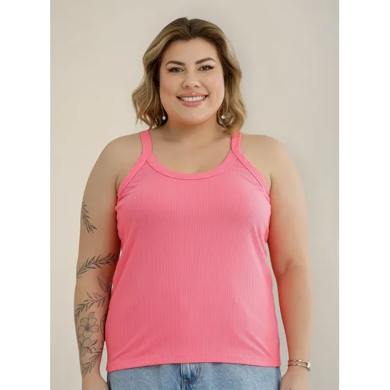 Blusa S/manga Regatas Básicas Confortavel Plus Size 50722a