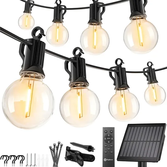 Extensión Led Panel Solar 15 Bulb E12 2700k 12mtrs Ip65 Us