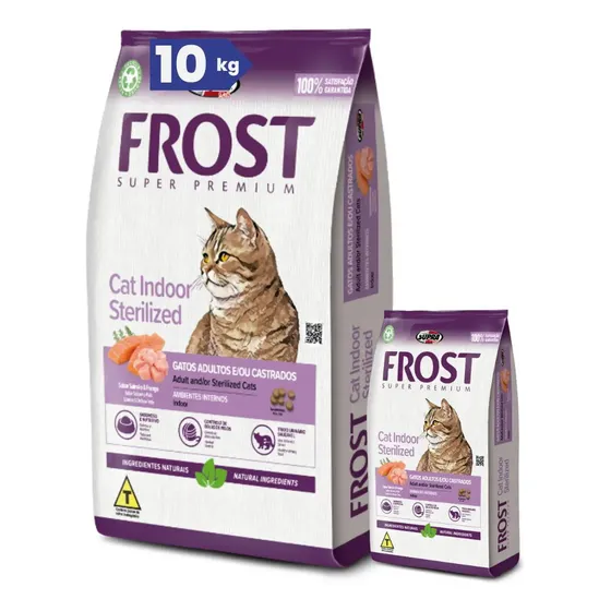 Alimento Frost Gato Cat Indoor Castrado 7,5 Kg + 2,5 Kg | Cuotas sin interés