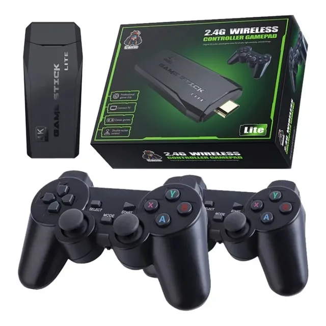Consola Game Stick 4k 10 Mil Juegos 2 Controles Inalambricos