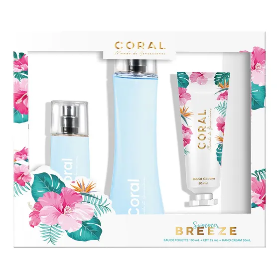 Set Coral Breeze 100ml + Edt 55ml + Hand Cream 50ml