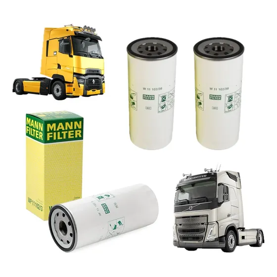 Kit Filtros De Aceite + By Pass Mann Para Volvo Renault