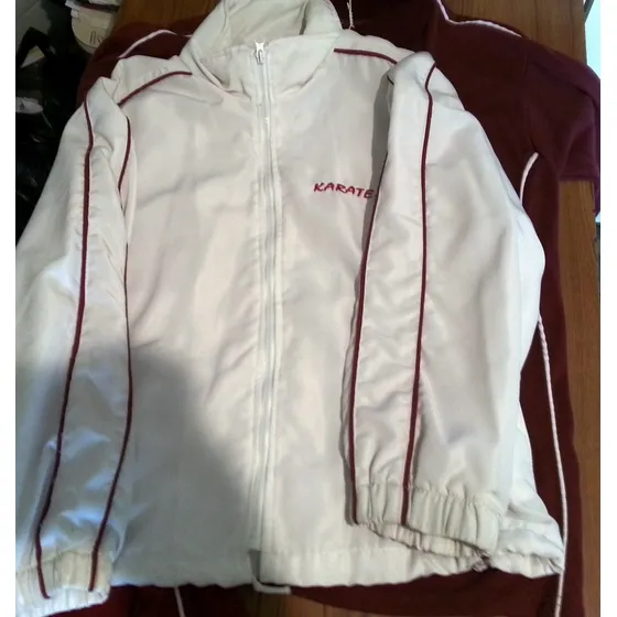 Chaqueta Deportiva Blanco Vinotinto Karate