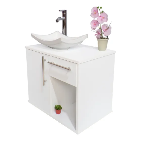 Gabinete De Baño Con Puerta Y Cajón Sin Lavabo Ni Monomando
