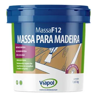 Massa F12 Viapol Correção E Calafetar Madeira 1,65kg Imbuia Massa F12 Viapol Correção E Calafetar Madeira 1,65kg Imbuia