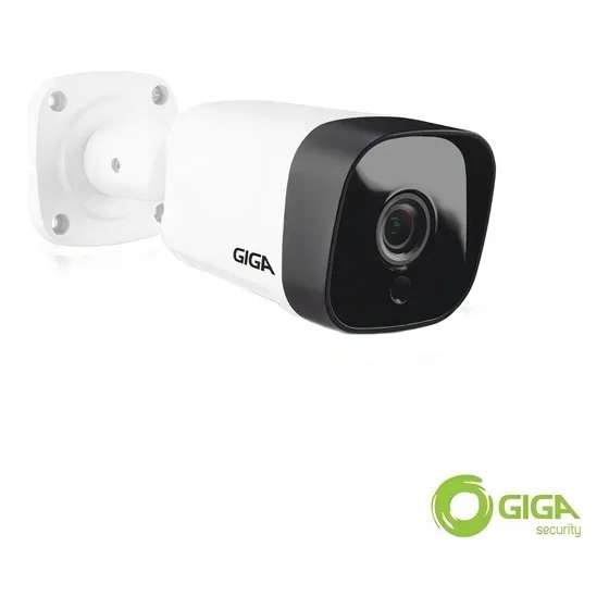 Câmera Ip Bullet infra Metal 5 Mega DWDR H265 Poe Cor Branco