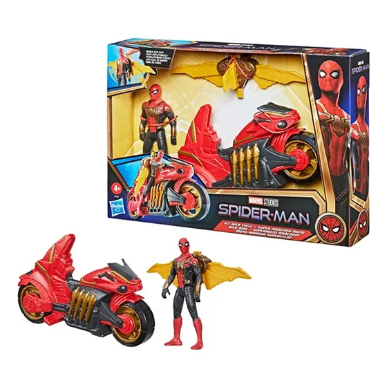 Figura Spiderman Supermoto Aracnida + Accesorio