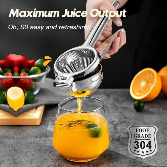 Ccko Exprimidor Limon Lima Acero Inoxidable Manual Extra
