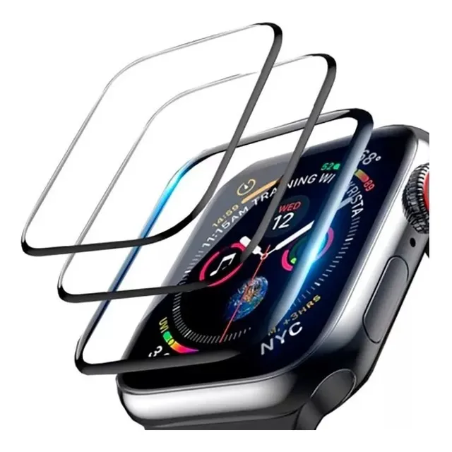 3 Piezas Mica Cristal Templado Para Apple Watch Protector