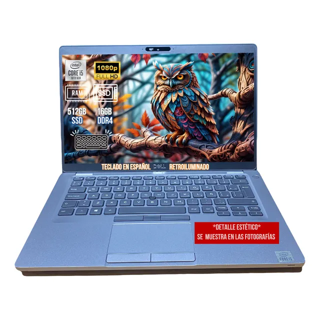 Laptop Barata Dell 5410 I5 10ma 16gb 512 Ssd Fhd Tec Español