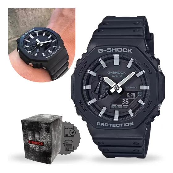 Relógio G-shock Casio Masculino Preto Ga-2100-1a Analogico