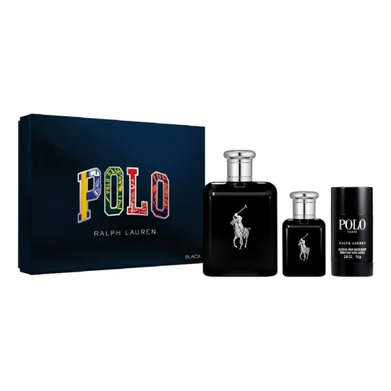 Set Perfume Hombre Polo Black Edt 125ml + 40ml +