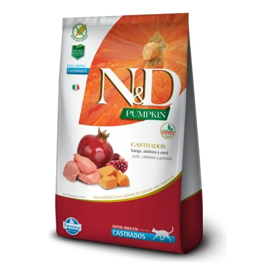 N&d Pumpkin Gato Castrado Frango 7,5kg