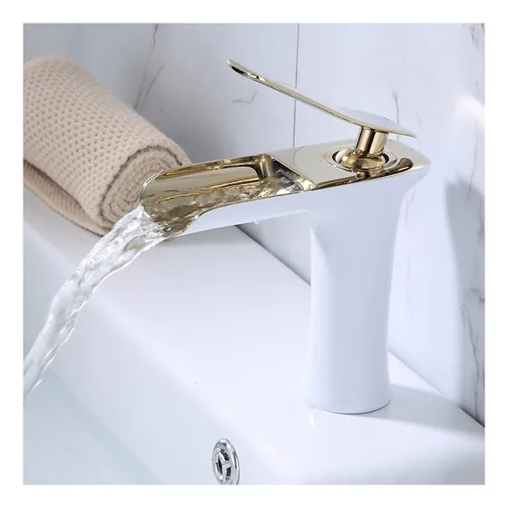 Grifo Baño Lavabo Laton Monomando Para Cascada Agua Fria Un