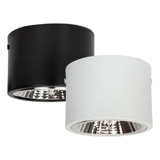 Spot Sobrepor Cilindro De Teto Para Ar111 Alumínio Estrutura Branco 127/220V