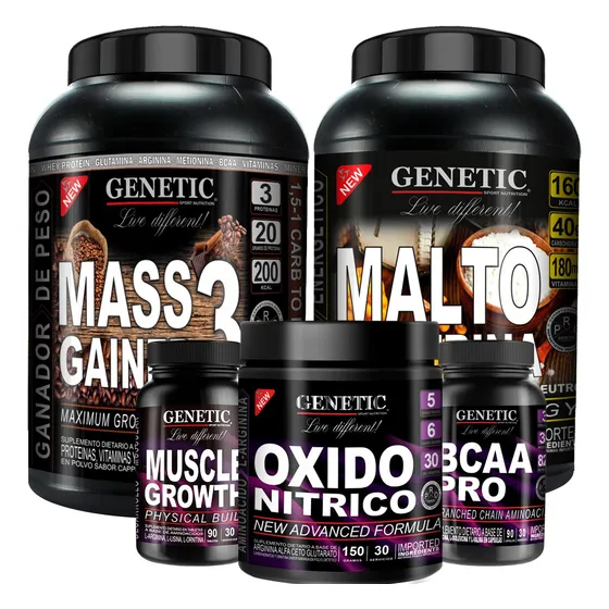 Anabol 5 Gainer Muscle Growth Amino Arginina Glucosa Genetic