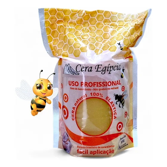 Cera Depilatória Elástica Anestésica 500g Egípcia Mel
