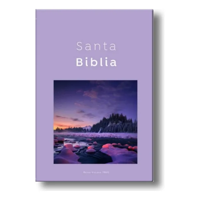 Biblia Misionera Rv1960 Lila Paisaje Lago Mundo Biblico
