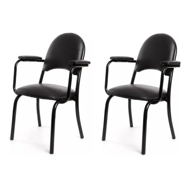 2x Silla Apoyabrazos Adultos Mayores Geriátrico Apilables 