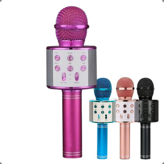 Microfone Karaoke Sem Fio Bluetooth Youtuber Cores Infantil Microfone Karaoke Sem Fio Bluetooth Youtuber Cores Infantil