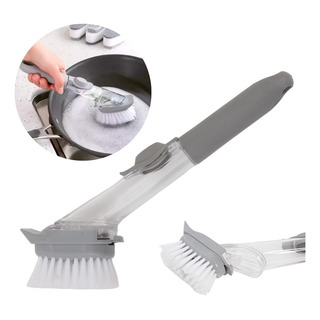 Escova Dispensador Detergente Multifuncional Com Suporte Escova Dispensador Detergente Multifuncional Com Suporte