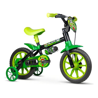 Bicicleta Aro 12 Infantil Masculina Nathor Black 12 Preto/vd Bicicleta Aro 12 Infantil Masculina Nathor Black 12 Preto/vd