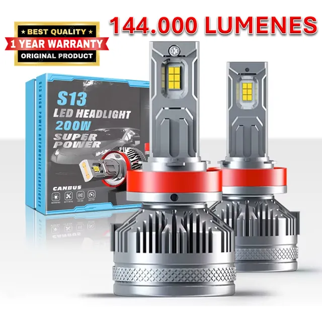 Luces Led Originales 144 Mil Lúmenes H1 H3 H4 H7 H11 H13