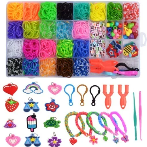 Juego De Ligas De Goma De Colores Para Hacer Pulseras