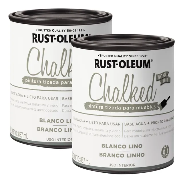 Pintura Tizada Chalked Interior X2 Unidades 0,88l Rust Oleum