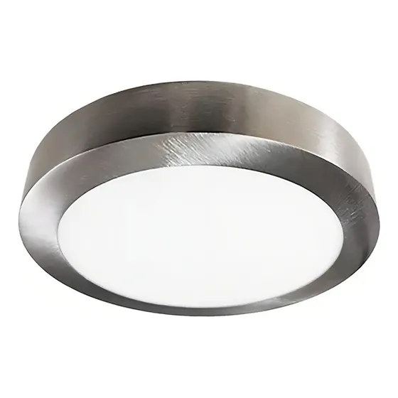 Foco Panel Led Plafon Redondo Sobrepuesto Niquel 18w 220v Color Níquel Blanco Neutro 4000 °K