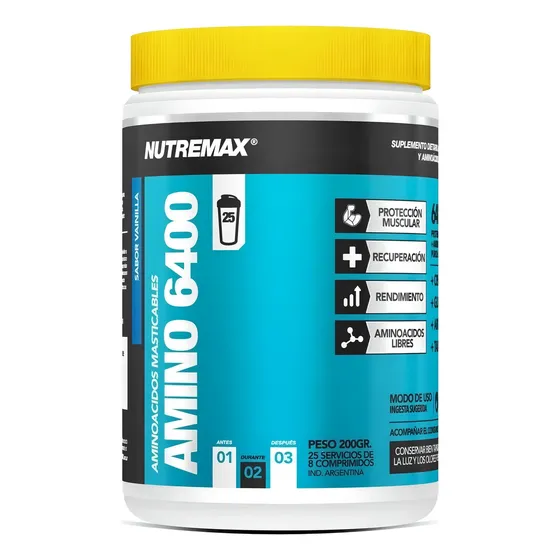 Amino 6400 X 200 Comp. Nutremax Sabor Vainilla