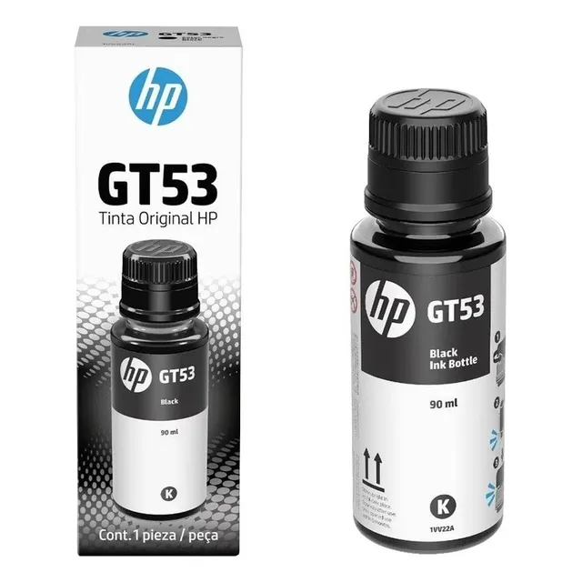 Bote Tinta Original Impresora Hp Gt53 Negra 90ml