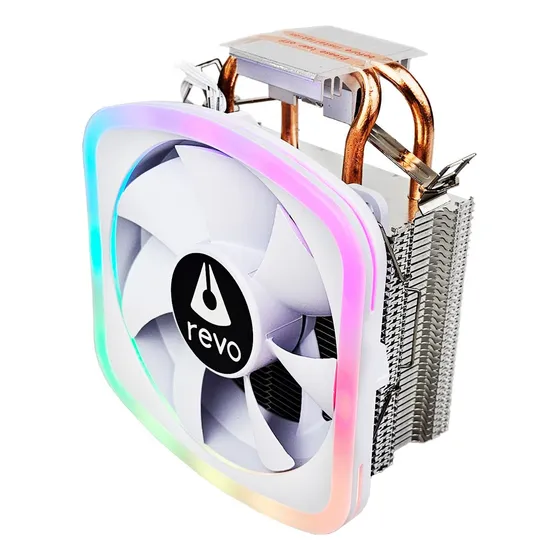 Air Cooler Processador Branco Argb Rgb Amd Ryzen Intel 120mm