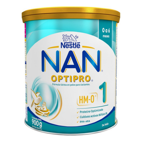 Leche de fórmula en polvo sin TACC Nestlé Nan Optipro 1  en lata  de 900g - 0  a 6 meses