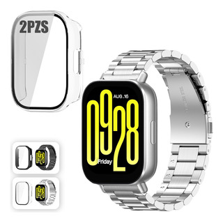 Correa De Acero Inoxidable Para Redmi Watch 5 Active + Case Correa De Acero Inoxidable Para Redmi Watch 5 Active + Case