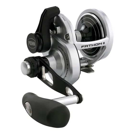 Carrete Penn Fathom Lever Drag 30ld2 Color Plateado Lado De La Manija Derecho/izquierdo