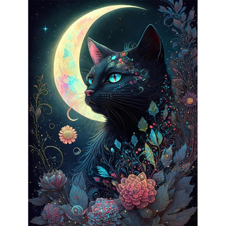 Diy Diamond Art Kits With Round Diamond, 5d Cat Diamond Diy Diamond Art Kits With Round Diamond, 5d Cat Diamond