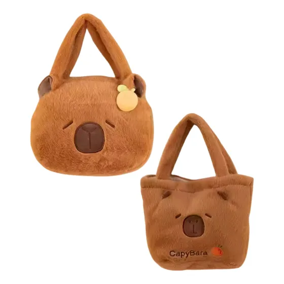 Bolsito Bandolero Capybara Para Niña Peluche Kawaii