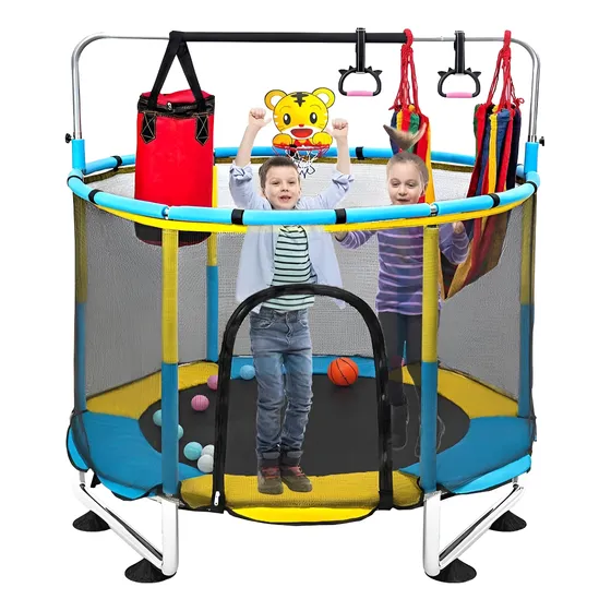 Mini Cama Trampolín Elástica  Para Niños Con Accesorios