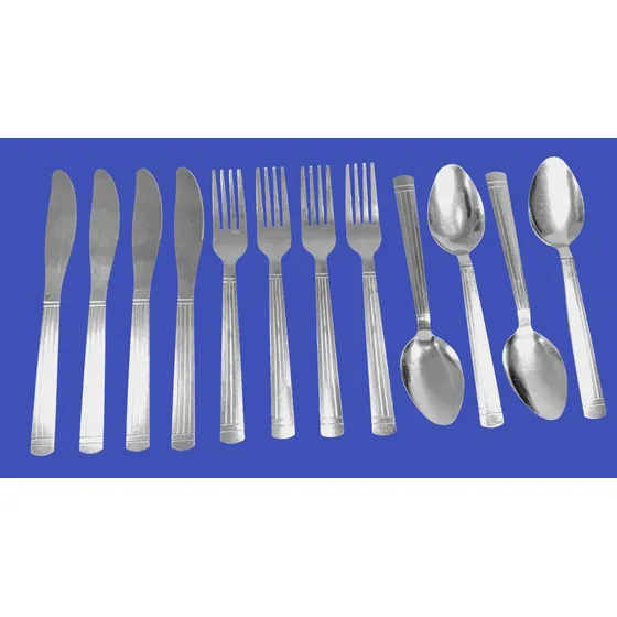 Juego De Cubiertos De 12 Piezas Tenedor Cucharilla Cuchillo