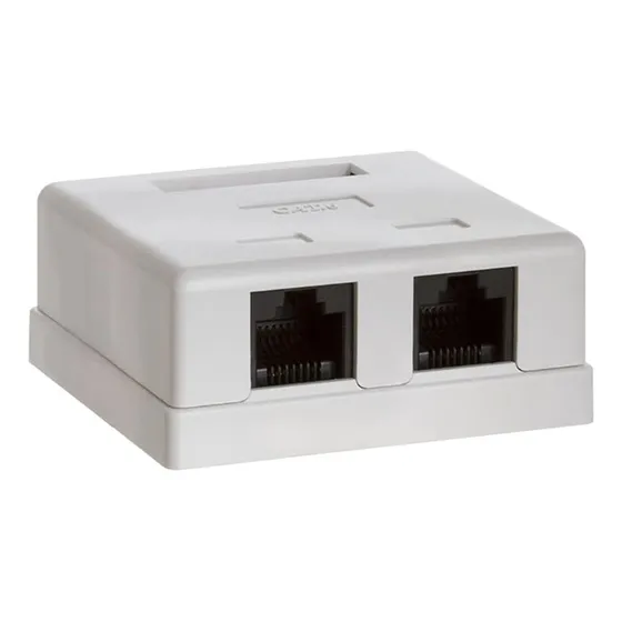 Caja De Montaje Superficial Doble Puerto Owire Rj-45 Cat6
